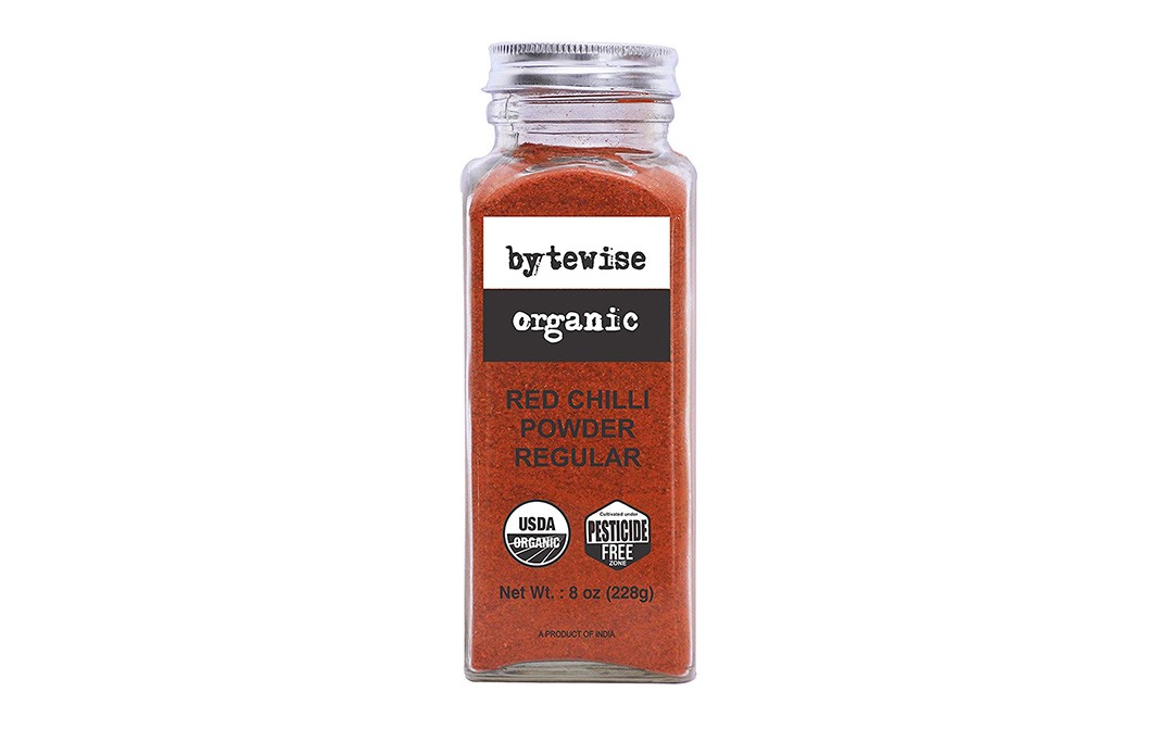 Bytewise Organic Red Chilli Powder Regular    Bottle  228 grams